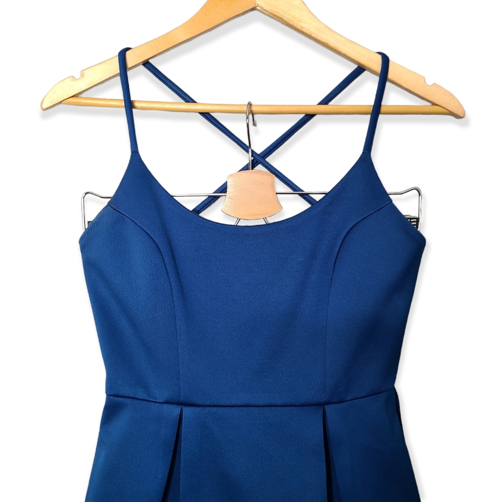 Topshop Scoop Cross Strap Back Prom Dress - Picture 3 of 9